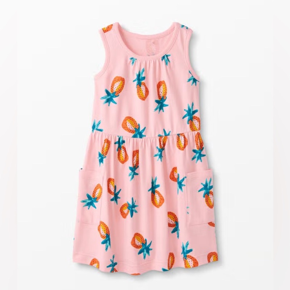 Hanna Andersson Strawberry Print Pocket Tank Dress size 18-24 months